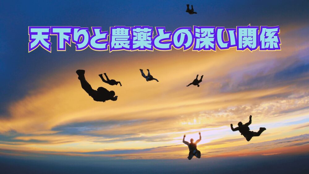 夕焼けとスカイダイビング